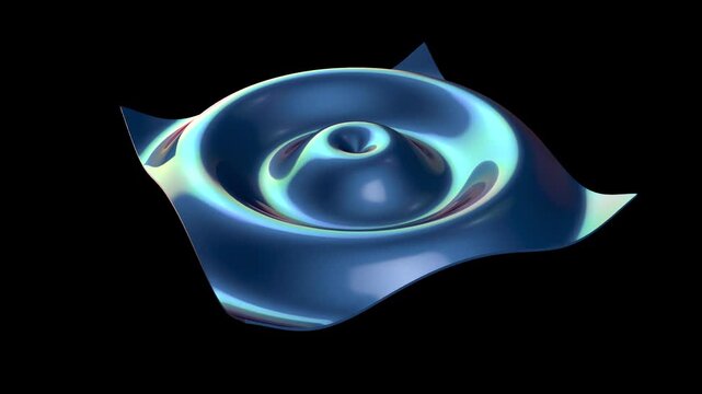 Abstract glass object wave able to loop endless 4k