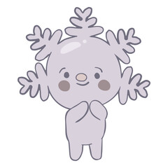 Snowflake Christmas snow cute character