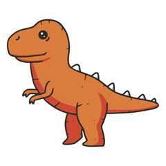 Fototapeta premium Baby t-rex dinosaur color stroke