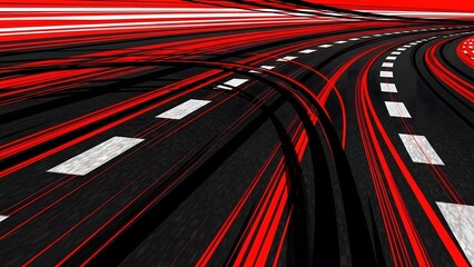 Dynamic Red Light Trails on Abstract Highway perfect for website banner, technology article, presentation background, digital marketing, corporate branding,