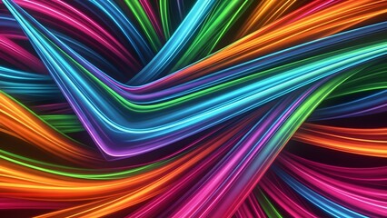 Dynamic Neon Wavy Lines Abstract Background perfect for website background, presentation slides, social media graphics, event posters, party invitations, tech