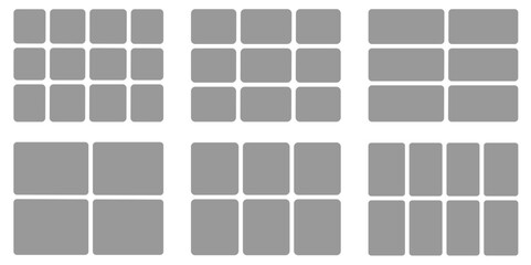 big mega collection of blank college frame photo part or picture Vector mockup mega collection bundle. mega set picture college. photo frame mega bundle