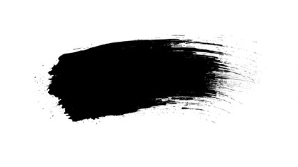 Grungy black ink splatter and brush stroke vector elements for texture design