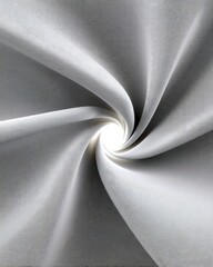 White Fabric Swirling into Light, Abstract Background