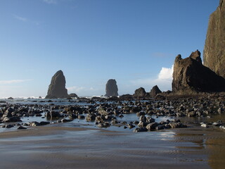 A rocky beach along the Oregon Coast