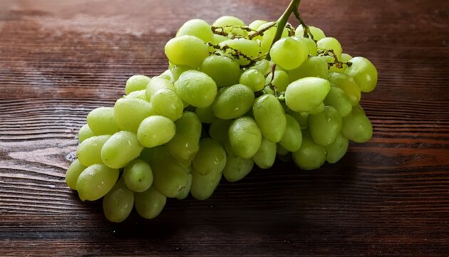 fresh ripe green grapes cluster healthy fruit food photography natural produce - Powered by Adobe