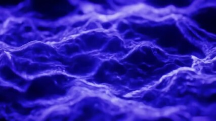 Abstract digital waves in deep blue background with motion graphics