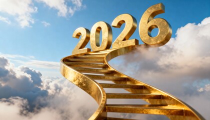 Business growth strategies for 2026 finance concept visualization in a cloudy environment