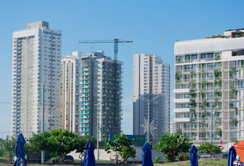 New buildings in the neighborhoods of Marbella, Torices and Cabrero near the beach.