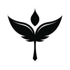 Winged Seed Unique Botanical Element Featuring Light Airy Wing Shapes Line Art Vector illustration