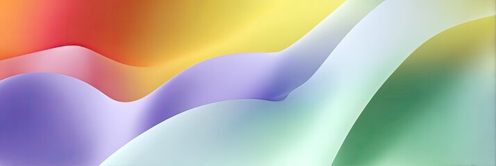 Abstract gradient background with flowing, smooth, colorful shapes