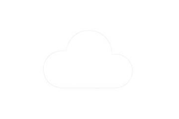 Fototapeta premium Cloud symbol for online storage, web services, and digital information security. Modern computing concept