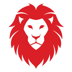 Powerful and simple lion head silhouette design for banners and advertisements