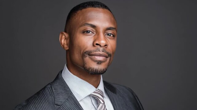 Professional business headshot featuring a confident individual in formal attire with a neutral background ideal for corporate profiles and LinkedIn use.
