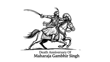 Maharaja Gambhir Singh on Horseback Death Anniversary Commemoration.