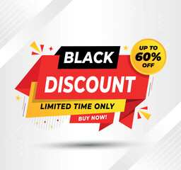 Naklejka premium Black Friday sale banner for generating huge sale 