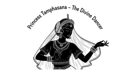 Princess Tamphasana The Divine Dancer Illustration.