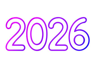 violet text 2026 vector, new year 