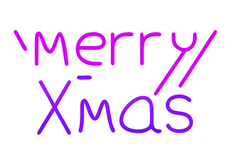 Merry Xmas text vector, isolated