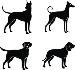 The definitive mega-vector-pack: an exhaustive collection of cheerful cartoon dog characters and detailed silhouettes of popular canine breeds for any design project.