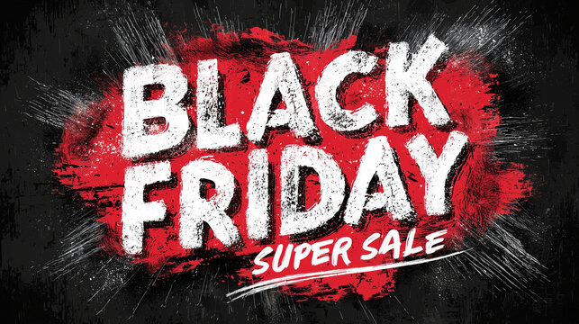A dramatic background with "Black Friday Super Sale" typography , Black Friday, vector style