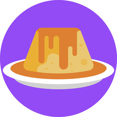A smooth caramel custard dessert topped with a glossy caramel layer.