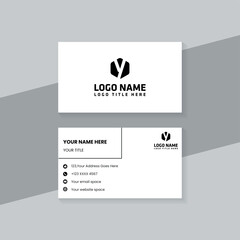 Modern business card design template with vector layout and illustration elements