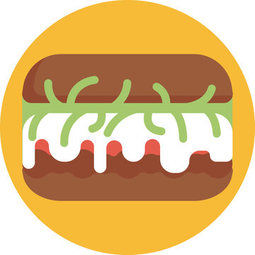 A Mexican sandwich filled with potatoes, chorizo, and lettuce, served on a dipped and fried roll.