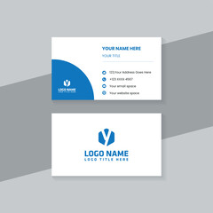 Modern business card design template with vector and web elements