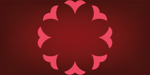 Happy new year  modern design set in red, oriental traditional ornament, frame and border.