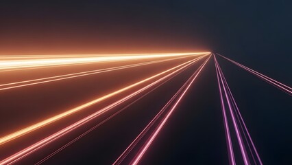 Obraz premium Futuristic Neon Light Trails Abstract Background perfect for Technology presentations, website banners, social media posts, digital art, event backdrops,