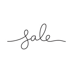 Handwritten sale sign in elegant script