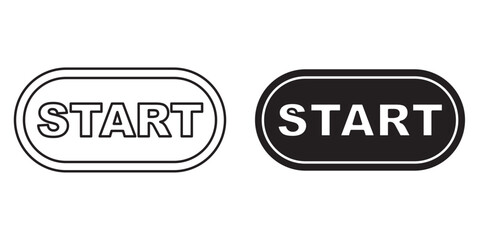 Start Buttons for Games and Applications in Black and White