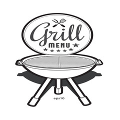 logo and illustration for grill menu.