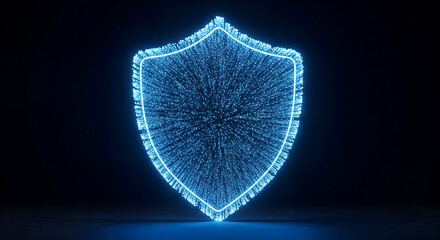 Cybersecurity shield offers advanced data protection with a modern, secure network defense concept, ideal for technology companies needing robust internet security solutions
