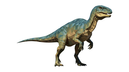 Fototapeta premium Geometric dinosaur design: low poly t-rex in modern style