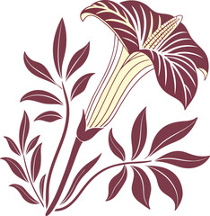 illustration of blooming Corpse Flower	