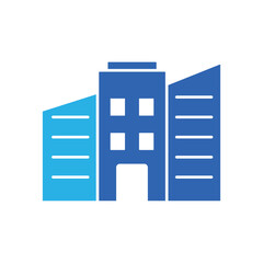 Icon a building, isolated against a clean background.