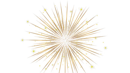 Obraz premium Golden firework texture, thin stroke lines. Isolated png illustration, transparent background. Design for overlay, montage, texture. Happy new year concept.