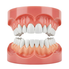 Obraz premium Dental model showing teeth isolated on transparent background