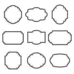 A collection of elegant vintage decorative frames, featuring ornate borders and classic detailing, presented cleanly on a white background for versatile design use.