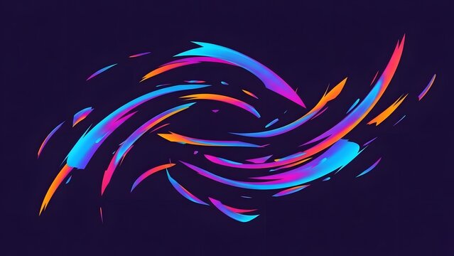 Vibrant Abstract Swirl of Colorful Fluid Shapes perfect for website banner, presentation slide, social media post, t-shirt design, mobile wallpaper, app