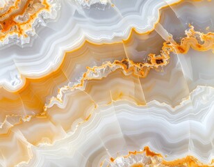 Agate layers white, grey, amber, swirled, elegant stone