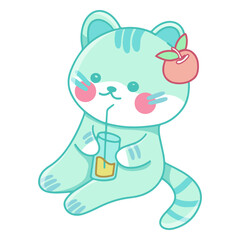 Cat cartoon animal kawaii