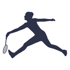 Woman Badminton silhouette