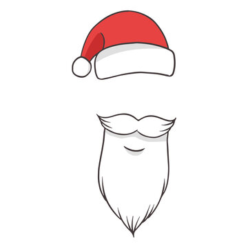 Santa color stroke beard