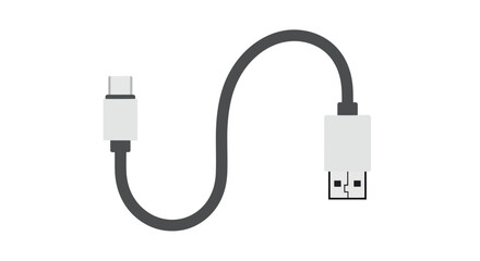 USB cable with two connectors