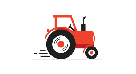 Orange tractor icon with black details
