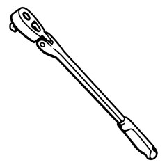 Long-reach ratchet handle design