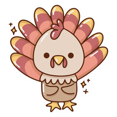Cute Thanksgiving turkey cartoon